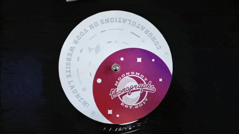 moonshot phonographs rotating record